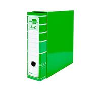 Archivador de palanca liderpapel a4 filing system forrado sin rado lomo 80mm verde con caja y compresor metalico - AZ17