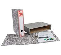 Archivador de palanca liderpapel carton forrado folio jaspeado gris con caja classic red - AZ49