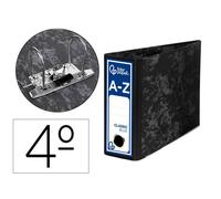 Carpeta Archivadora Clásica Azul Cartón Forrado Bajo Gaspeada Negra