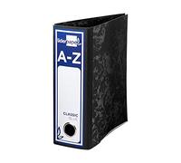 Archivador de palanca liderpapel cuarto classic blue sin rado lomo 80mm negro compresor metalico