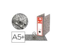 Archivador de palanca liderpapel cuarto classic red carton entrecolado sin rado lomo 80mm gris compresor metalic