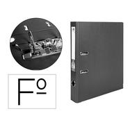 Archivador de palanca liderpapel folio documenta forrado pvc con rado lomo 52 mm negro compresor metalico - AY33