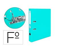 Archivador de palanca liderpapel folio documenta forrado pvc con rado lomo 52 mm verde claro compresor - AY41