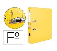 Archivador de palanca liderpapel folio documenta forrado pvc con rado lomo 75mm amarillo compresor metalico - AZ29