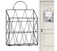 Archivador de pared - Organizador de documentos y estante vertical de alambre | Elegante almacenamiento de archivos que ahorra espacio para decoración del hogar, dormitorio, baño, estudio, apartamento