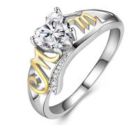 Archivador de regalos para joyas, plata chapada en arco iris lindo Bowtie Rings 1 anillo lindo plateado arcoíris lindo Bowtie Rings Cocinero trucos anillos, B, copper, Ninguna piedra preciosa