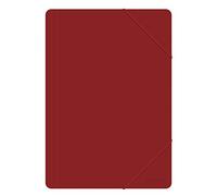 Archivador elástico de Office Products PP A4 500 MICR rojo/archivador de documentos/tipo 3 solapas/tipo con goma de borrar/material-PP/color-rojo/formato A4/dimensiones (mm)-240 x 320