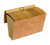 Archivador expandible Globe-Weis Pendaflex Kraft con solapa y cierre el stico, 21 bolsillos, ndice AZ, tama o legal (1819AE), color marr n