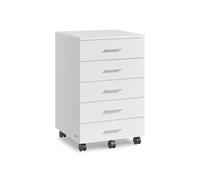 Archivador móvil con cinco cajones y guías deslizantes para oficina