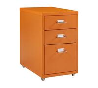 Archivador móvil kökar acero 48x28x41 cm - naranja [en.casa]