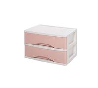 Archivador organizador de cajones de 2 capas divisores para dormitorio, cajones de oficina de plástico, marco de acabado estilo cajón, aparador, cosméticos, estantes de periódicos (color: C1)