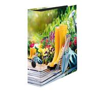 Archivador original Falken Garden Made in Germany, 8 cm de ancho, DIN A4, archivador de archivos, archivador de oficina, carpeta de plástico, carpeta con diseño