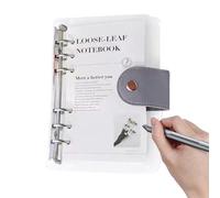 Archivador planificador - Organizador A6 de 7,48 pulgadas | Cuaderno de papel PVC - Archivador de anillas para estudios, seguimiento de hábitos de trabajo, calendario de lectura, ejercicio, limpieza