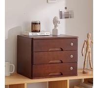 Archivador plano de madera maciza con cajones con cerradura, organizador de escritorio para suministros de oficina y archivos, almacenamiento de archivos A4/recibos disponible en 1/2/3/4 niveles