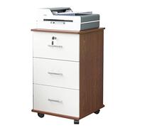 Archivador vertical de 3 capas con cerradura con estante para impresora, móvil y ahorra espacio, tamaño A4, 40 x 40 x 65 cm, ideal para uso en casa y oficina