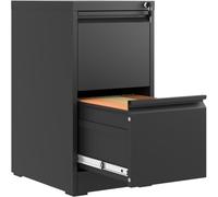 Archivadores, 4 Drawer File Cabinet with Lock,Cabinet for Letter/Legal/A4/F4 Size File,Assembly Require(Black)