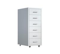 Archivadores Cajonera de acero laminado en frío engrosado, 6 capas gabinetes almacenamiento gran capacidad, archivadores oficina, gabinete organizador datos multifuncional(Blanco)