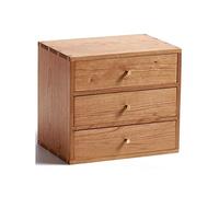 - Archivadores de madera para artículos de papelería, cosméticos, carpeta de almacenamiento, organizador de escritorio, caja de almacenamiento (color: A) (color: A) (A)