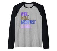 Archivista Divertida: Madre, Esposa, Madre, archivista Camiseta Manga Raglan