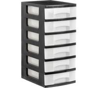 Archivo 2000 1106 cs tl cajonera para oficina negro plástico