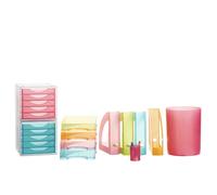 Archivo 2000 - 4005 FC TL cajonera para oficina Rojo, Transparente