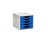 Archivo 2000 Archivotec Serie 4000 - Módulo de 5 cajones, color Azul Mar