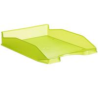 Archivo 2000 742KWTL - Bandeja apilable organizadora para documentos en formato A4 y folio, color verde kiwi traslúcido