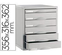 Archivo 2000 Escritorio Bloque Clasificador 8206C 356X316X362 mm 6 Cajones Color Gris