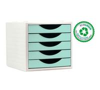 Archivo 2000 Módulo Organizador Ecogreen Sobremesa 5 Cajones Reciclado Verde Pastel 340x270x260 mm