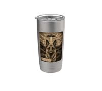 Archivo de caso de abducción alienígena ovni de perro pastor alemán 74-1967 Vaso térmico de acero inoxidable de doble pared