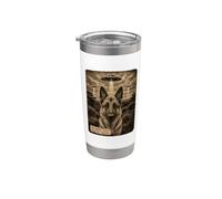 Archivo de caso de abducción alienígena ovni de perro pastor alemán 74-1967 Vaso térmico de acero inoxidable de doble pared