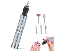 Archivo de uñas eléctrico con 5 cabezales reemplazables 20000rpm 4 velocidades de 500 mAh Micro USB Manicura de bajo ruido Pedicura Pedicura Pedrinamiento de la uña Peeling para uñas de uñas de la uñ