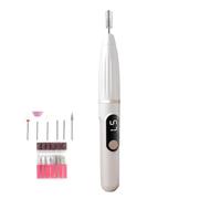 Archivo De Uñas Eléctrico, Máquina De Taladro De Uñas Recargable, Kit De De Manicura Eléctrica, Configuración Ajustable, Portátil, Tranquilo Y Eficiente, 300 MAh, 2.1x15.3 Cm, Para Uso En El