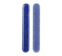 Archivo de uñas profesional de vidrio azul, ideal para arte de uñas y pulido suave, fácil de limpiar y seguro para todas las edades, juego de 2 piezas