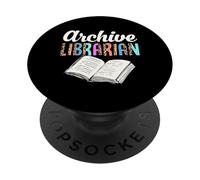 Archivo Librarian Leopard Print Library Book Graphic PopSockets PopGrip Adhesivo