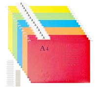 Archivos Colgantes A4, 15 Piezas Carpetas Colgantes Reforzadas, Archivos de Suspensión A4, con Pestañas e Insertos de Tarjeta, Archivador Carpetas Colgantes para Oficina, Trabajo Escolar