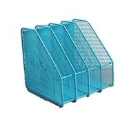 Archivos de escritorio de metal, Desktop File Folder Organizer Vertical Rack Multicolor(Blue)