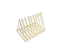 Archivos de escritorio de metal, Iron Triangle File Magazine Bookshelf Storage Rack Multicolor(Gold)