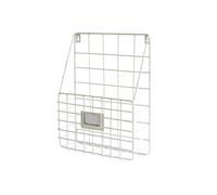Archivos de escritorio de metal, Wall Mounted Metal Magazine File Holder Multicolor(White)