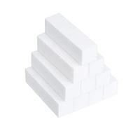Archivos de uñas y buffers, Bloque de uñas blancas Bloque Professional Salon 4 Way SiLing Block Archivos Herramienta de manicura de de esponja para salón o hogar use 10pcs