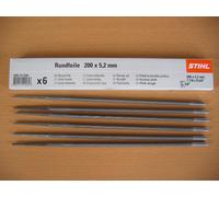 Archivos Stihl Rundfeile de 6 piezas para cadenas de 3/8, 5,2 mm, 5605 772 5206