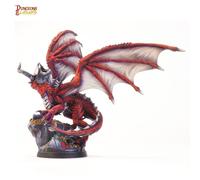 Dungeons & Lasers Thos Dragon - Figura en miniatura de 150 mm de altura con base escénica, 5E compatible con juegos de rol DND y mesa, altamente detallada y sin pintar