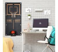 Archtwain - Aro de baloncesto para decoración de pared, sala de juegos, oficina, sala de juegos, arte de pared, arte de pared de metal, decoración de oficina, regalo extraordinario (artesanía, grande)