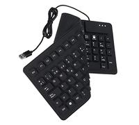 Teclado de Silicona Plegable, Teclado Estándar con Cable USB Español de 105 Teclas, Teclado Enrollable Silencioso a Prueba de Agua, Teclado Portátil Silencioso para PC Portátil