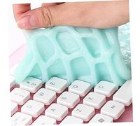 Arcilla Limpiadora de Teclados Borrar Polvo y Barro Reutilizable | Teclado Ordenador, Portátil, Oficina y Casa, Gel Multiusos Ligero, Color Azul Cielo, Decoracion Colegio