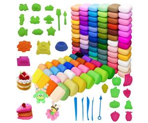 Arcilla polimérica secado al aire 100 colores arcilla manualidades kit creativo con herramientas material seguro no tóxico modelado educativo niños