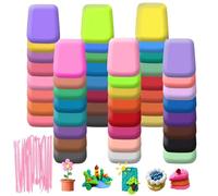 Arcilla Polimérica Secado al Aire 48 Colores Masa Modeladora Infantil con Herramientas Creativas Manualidades Regalo Educativo