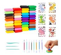 Arcilla seca al aire para adultos, arcilla mágica ultraligera, arcilla de modelado y masa no tóxica, arcilla seca al aire, juego de 59 piezas, arcilla de modelado ultraligera de 42 colores, con