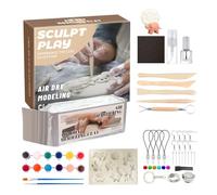 Arcilla Secado al Aire Kit, Arcilla Secado al Aire Segura y Suave con 12 Colores, Masa Artística Para Interior Y Exterior Hogar Familia Aula Escuela Pintura Adolescentes Niños