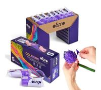 Arcilla violeta de secado al aire, 10 piezas, masa de modelado, colores de escultura de secado al aire, paquete completo, diseños creativos, arte de escultura a mano